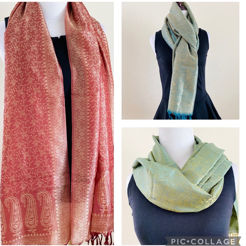 SCARF WRAP BUNDLE OF 3 LIGHTWEIGHT SPRING SUMMER BAG SCARF